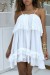Vestido blanco fluido con volantes - Talla Petite | 6,83 $ | OKKO MODE