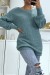 Blue Knit Backless Tie Top with Puff Sleeves | $10.92 | OKKO MODE