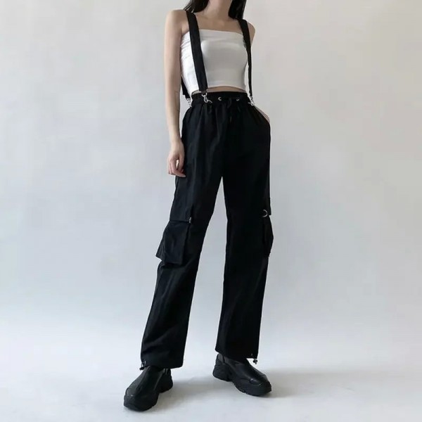 Combinaison Hip-Hop Harajuku pour Femme, Salopette Décontractée, Pantalon Cargo FjBaggy, Couleur Unie, Nouvelle Collection 2023|15,03 €|OKKO MODE