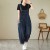 Salopette en jean vintage pour femme, barboteuse et combinaison, jambe large, pantalon baggy cargo, bretelles à bavette, streetw | $39.00 | OKKO MODE