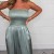 Combinaison bustier sans bretelles pour femme, barboteuses décontractées, ouvert, document solide, jambe large | 24,37 $ | OKKO MODE