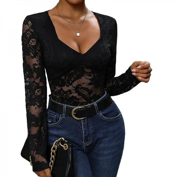 Combinaison sexy à manches longues pour femmes, nouveau, printemps et automne