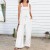 Salopette rétro en coton multi-documents, tendance estivale, pantalon long décontracté, poches, bouton, sangle de jambe large, c | 16,19 € | OKKO MODE