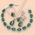 Ensemble de bijoux argent 925 femmes - émeraude verte et cristal blanc | 27,04 $ | OKKO MODE