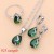Ensemble de bijoux argent 925 femmes - émeraude verte et cristal blanc | 27,04 $ | OKKO MODE