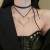 Ensemble de bijoux en forme de cœur irrégulier pour femme, collier et boucles d'oreilles exagérés | 3,24 $ | OKKO MODE