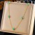 Ensemble de bijoux femme : collier doré et boucles turquoise | 2,16 $ | OKKO MODE