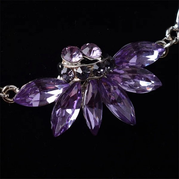 Ensemble de bijoux en cristal baroque violet pour patients du cuir chevelu|1,98 €|OKKO MODE