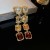 Ensemble collier et boucles d'oreilles géométriques incrustés de biscuits pour femmes | $2.17 | OKKO MODE