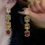 Ensemble collier et boucles d'oreilles géométriques incrustés de biscuits pour femmes | $2.17 | OKKO MODE