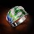 Ensemble de bijoux classiques pour femme, cuir chevelu vert, bague trois pièces | $8.58 | OKKO MODE