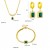 Ensemble de bijoux en acier inoxydable pour femme, pendentif de luxe cristal vert | €2.00 | OKKO MODE