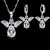 Ensemble de bijoux Ange Argenté 925 - Pendentif Cristal Collier Boucle Oreille | 4,32 $ | OKKO MODE