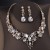 Ensemble de bijoux en cristal pour mariage - Colliers et boucles d'oreilles femme | 2,14 $ | OKKO MODE