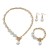 Ensemble de Perles Géométriques Rétro, Collier Bracelet Boucles d'Oreilles Pendentif OT Trempé Nouveau 3 Pièces | €3.59 | OKKO MODE