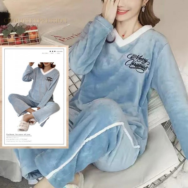 Ensembles de pyjamas en velours à carreaux pour femmes, vêtements d'intérieur Kawaii Girl|8,99 €|OKKO MODE