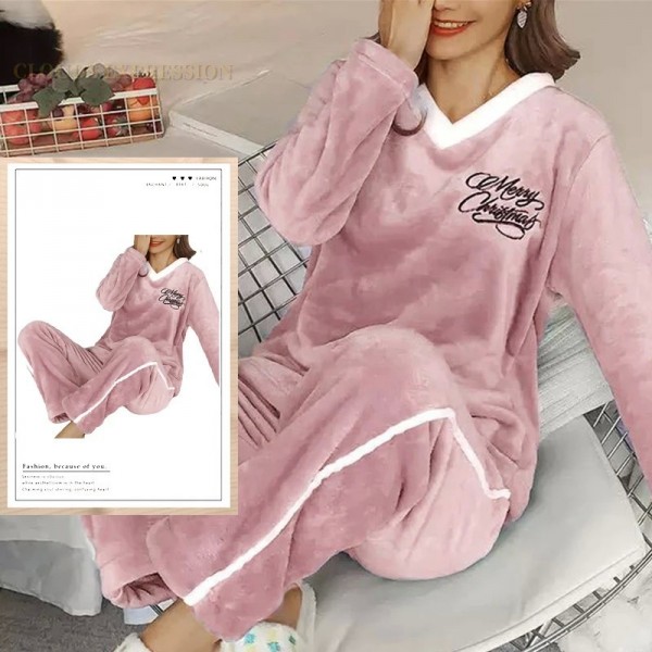 Ensembles de pyjamas en velours à carreaux pour femmes, vêtements d'intérieur Kawaii Girl|8,99 €|OKKO MODE