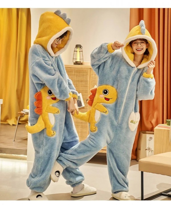 Pyjama à capuche épais pour hommes et femmes, combinaison de Couple motif requin dessin animé Kawaii|45,89 €|OKKO MODE