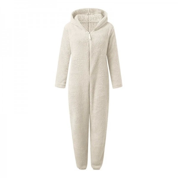 Pyjama à Capuche en Velours Épais et Fourrure pour Femme|18,87 €|OKKO MODE