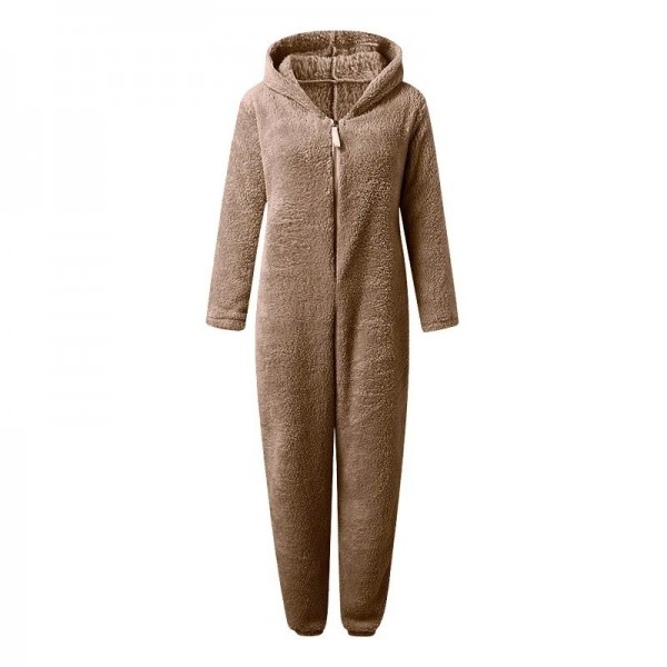 Pyjama à Capuche en Velours Épais et Fourrure pour Femme|18,87 €|OKKO MODE