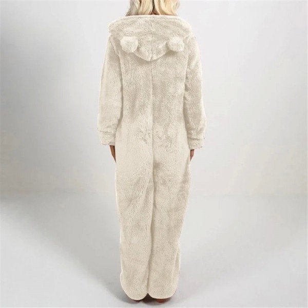 Pyjama à Capuche en Velours Épais et Fourrure pour Femme|18,87 €|OKKO MODE