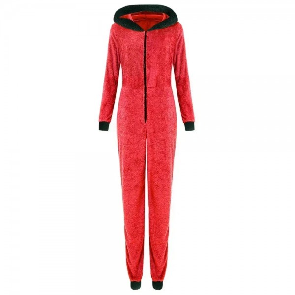 Pyjama Thermique à Capuche pour Femme, Combinaison Fermeture Éclair|9,89 €|OKKO MODE