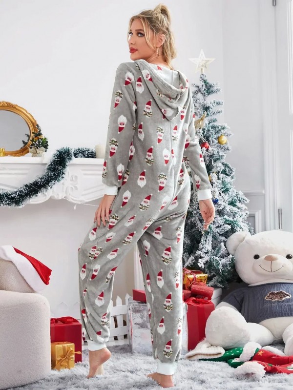 Combinaison à capuche de Noël pour femme, manches longues et chaudes|27,89 €|OKKO MODE