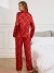 Ensemble de pyjama en satin à carreaux pour femme, haut boutonné sur le devant | 10,92 $ | OKKO MODE