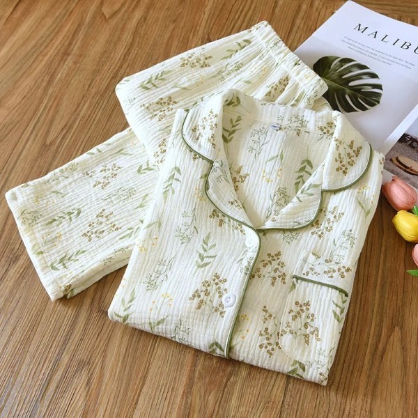 Pyjama 100 coton à imprimé floral pour femme grande taille