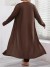 Ensemble de pyjama surdimensionné pour femme, gilet marron chaud et confortable | $22.75 | OKKO MODE