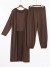 Ensemble de pyjama surdimensionné pour femme, gilet marron chaud et confortable | $22.75 | OKKO MODE