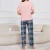 Ensemble de pyjama à carreaux pour femmes, t-shirt col rond et short élastique | 7,51 $ | OKKO MODE