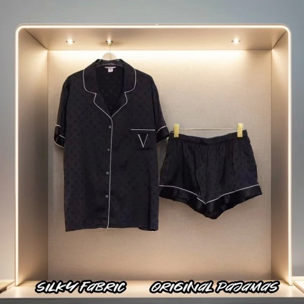 Pyjama Deux Pièces en Satin pour Femme, Cardigan de Luxe et Pantalon - Vêtements de Soirée