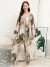 Ensemble de pyjama camisole et pantalon imprimé cuir chevelu 3 pièces pour femmes avec robe | 27,04 $ | OKKO MODE