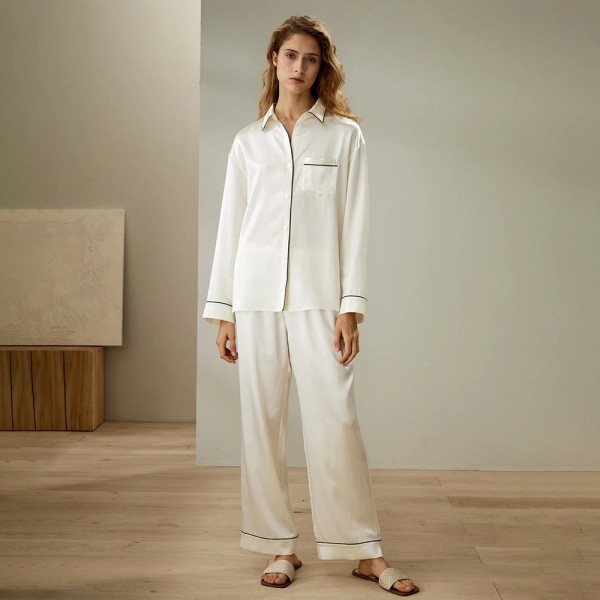 Ensemble pyjama pour femme en soie, longueur complète|377,99 €|OKKO MODE