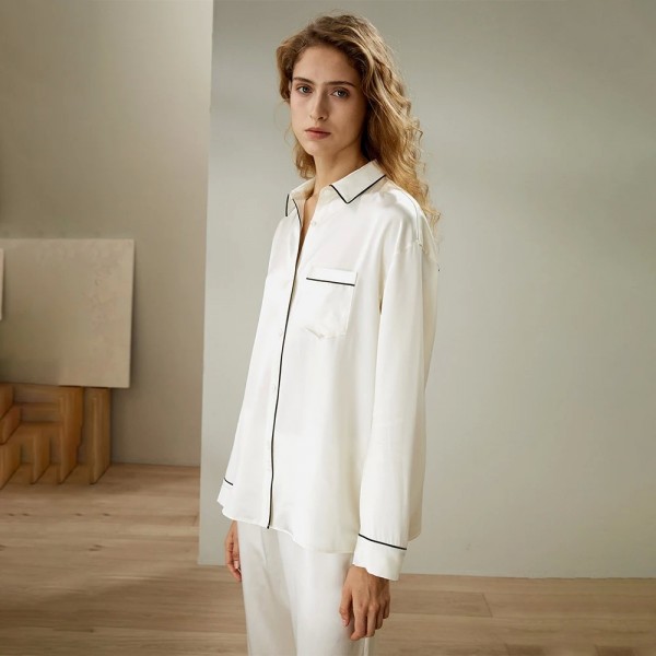 Ensemble pyjama pour femme en soie, longueur complète|377,99 €|OKKO MODE