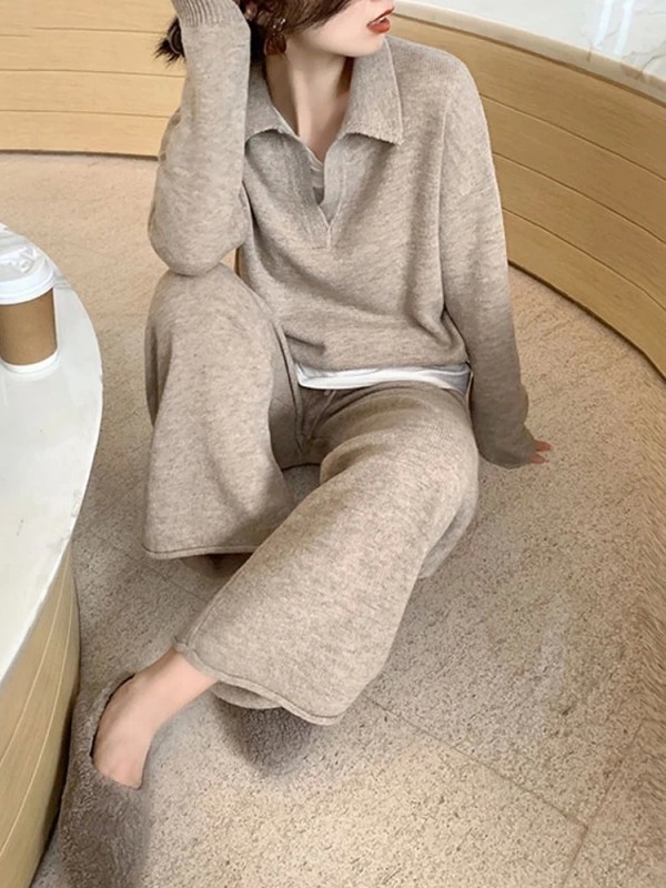 Ensemble de pyjama 2 pièces pour femme, survêtement surdimensionné