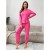 Ensemble de pyjamas à manches longues pour femmes, vêtements de nuit monochromes | 22,42 $ | OKKO MODE