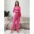 Ensemble de pyjamas à manches longues pour femmes, vêtements de nuit monochromes | 22,42 $ | OKKO MODE