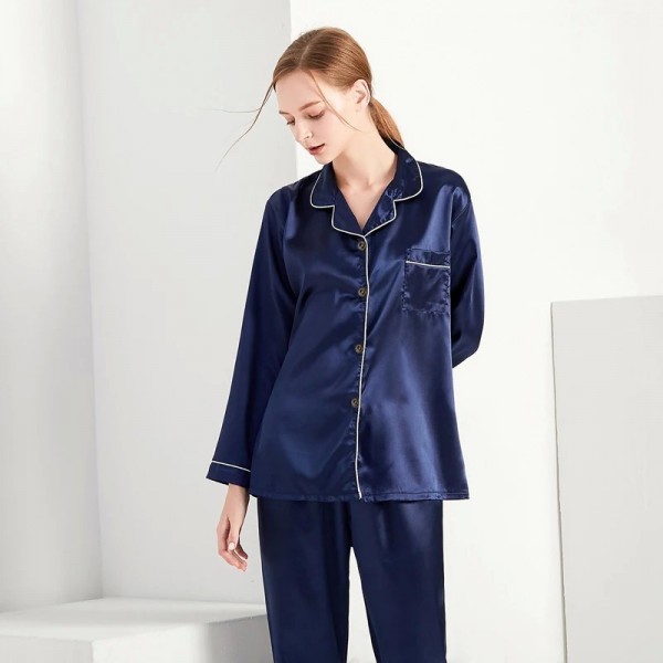 Ensemble de pyjama en satin confortable pour femme, manches longues|4,00 €|OKKO MODE