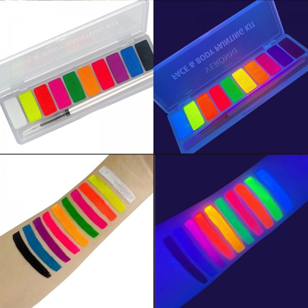 Peinture à l'huile néon structurels 10 couleurs pour visage et corps|4,49 €|OKKO MODE