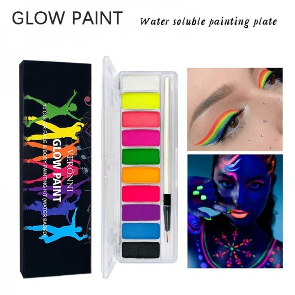 Peinture à l'huile néon structurels 10 couleurs pour visage et corps|4,49 €|OKKO MODE