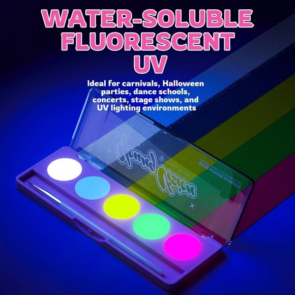 Plaque de Peinture Colorée UV Fluorescente, Pâte pour le Visage|3,59 €|OKKO MODE