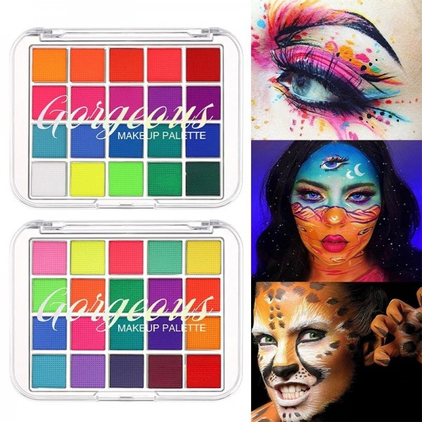 Palette de peinture pour le visage, 20 couleurs, graffiti facile à nettoyer|2,00 €|OKKO MODE