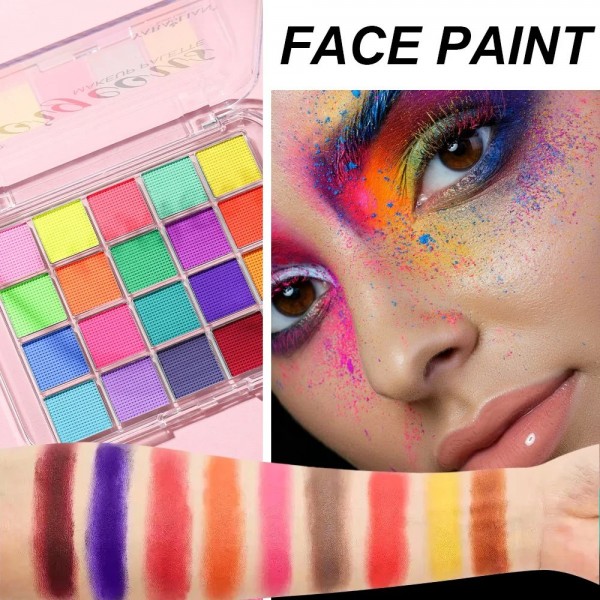 Palette de peinture pour le visage, 20 couleurs, graffiti facile à nettoyer|2,00 €|OKKO MODE