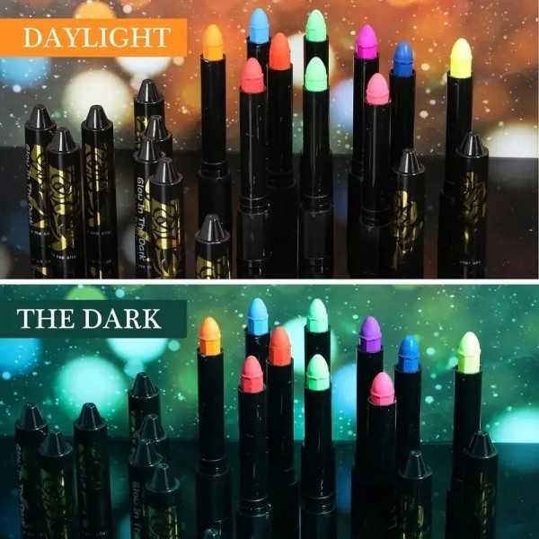 Crayons de peinture pour le corps structurels Halloween Glow in the Black Light|10,79 €|OKKO MODE