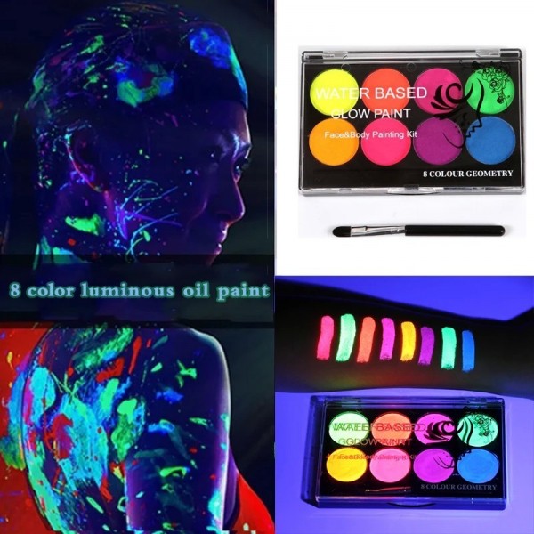 Peinture UV Glow Fluorescente pour Body Art, Robe de Barrage d'Halloween|1,96 €|OKKO MODE