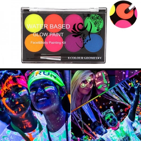 Peinture UV Glow Fluorescente pour Body Art, Robe de Barrage d'Halloween|1,96 €|OKKO MODE