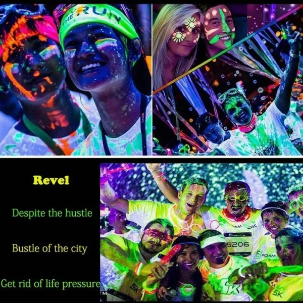 Peinture UV Glow Fluorescente pour Body Art, Robe de Barrage d'Halloween|1,96 €|OKKO MODE