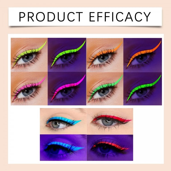 Stylo Eyeliner Gel Fluorescent Coloré UV Waterproof|4,49 €|OKKO MODE